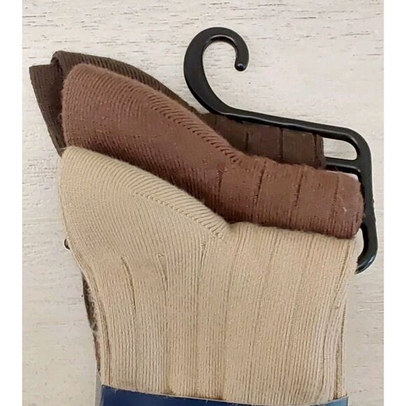 Polo Ralph Lauren Mens Brown Assorted Comfort Fit 3-Pack Crew Socks Size 10-13 - Picture 8 of 11